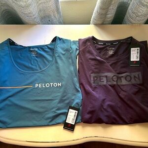 Peloton tank top and t-shirt